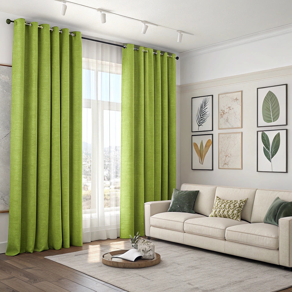 Green Linen Curtains