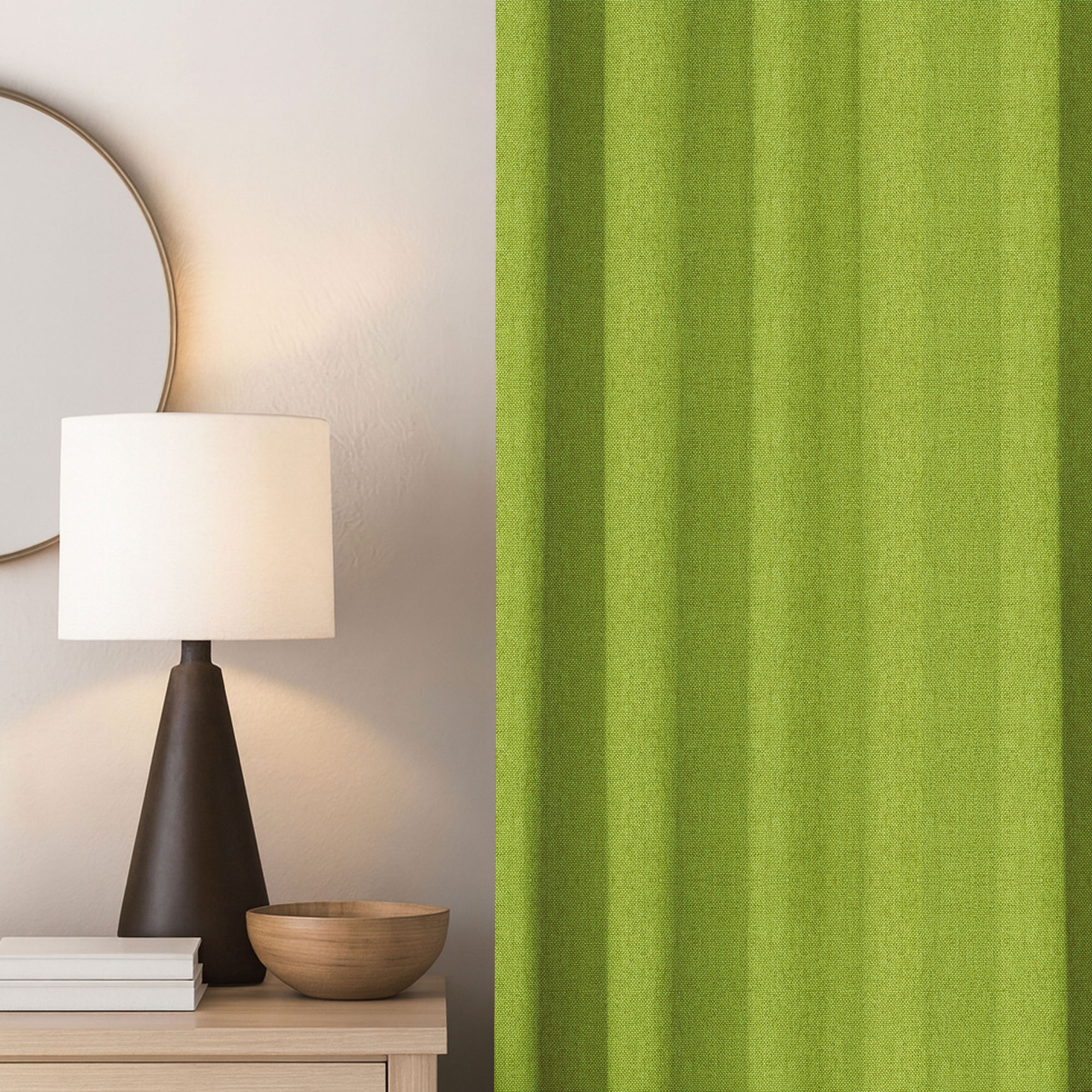Green Linen Curtains