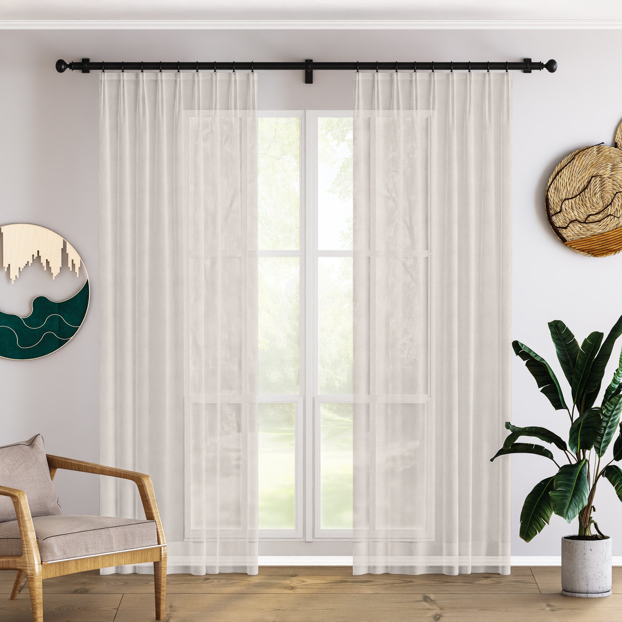 Bone Sheer Curtains