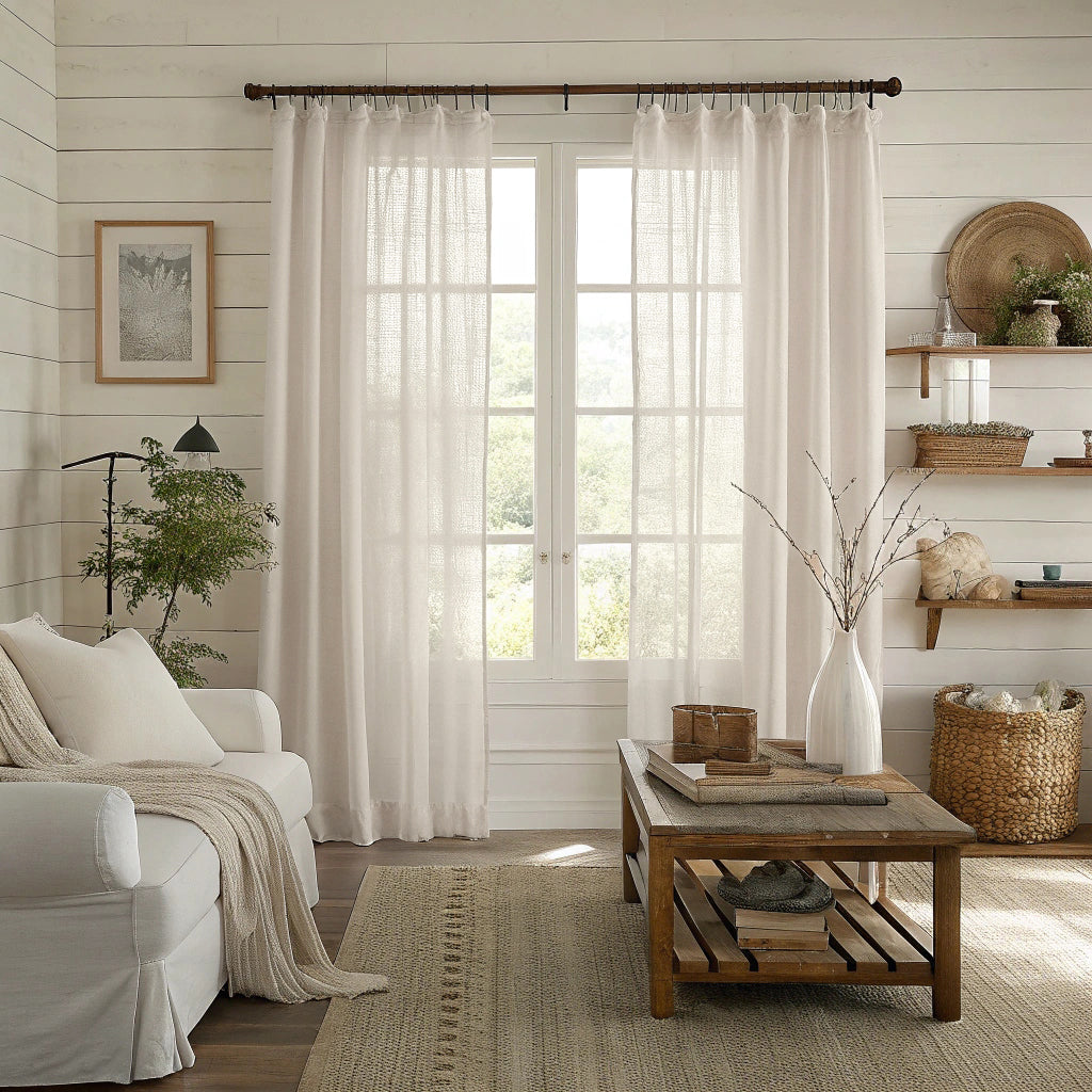 Bone Sheer Curtains