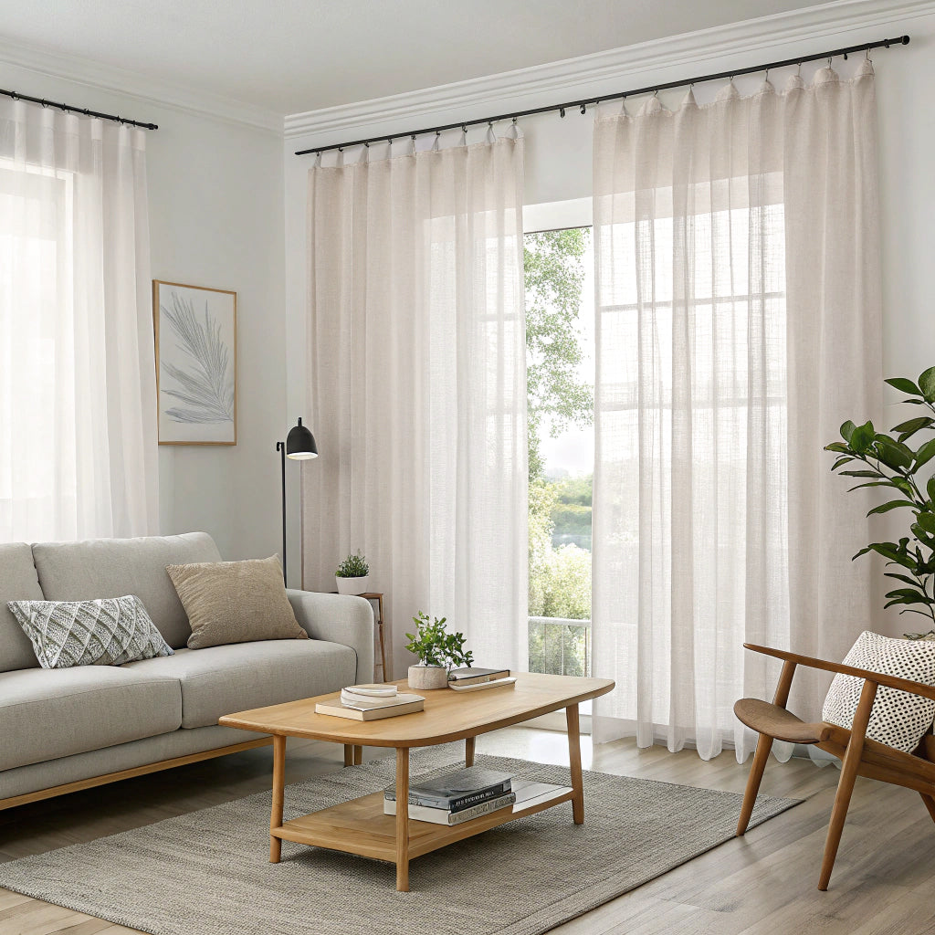 Bone Sheer Curtains