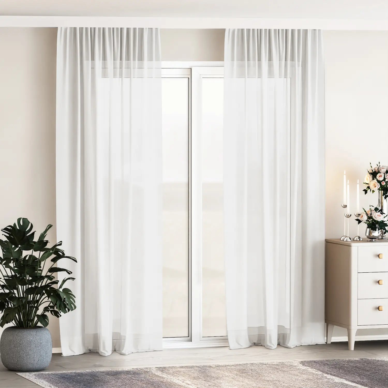 White Sheer Curtains