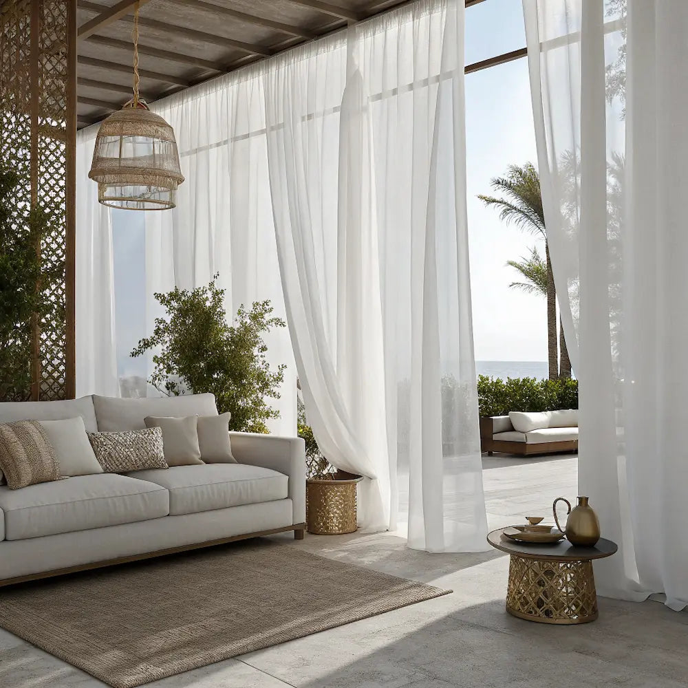 White Sheer Curtains