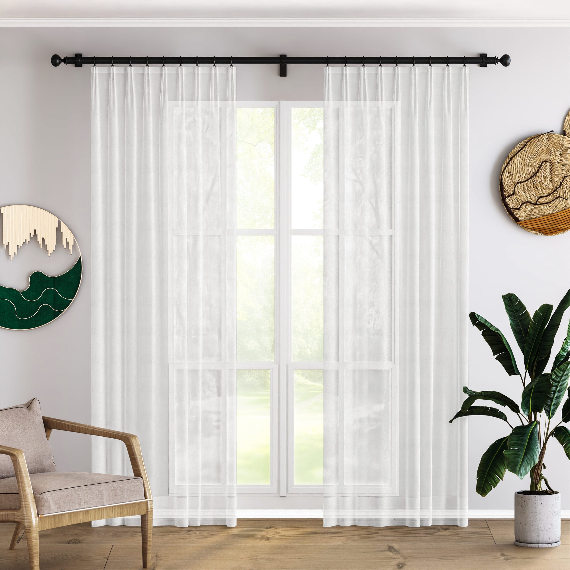 Pearl White Sheer Curtains