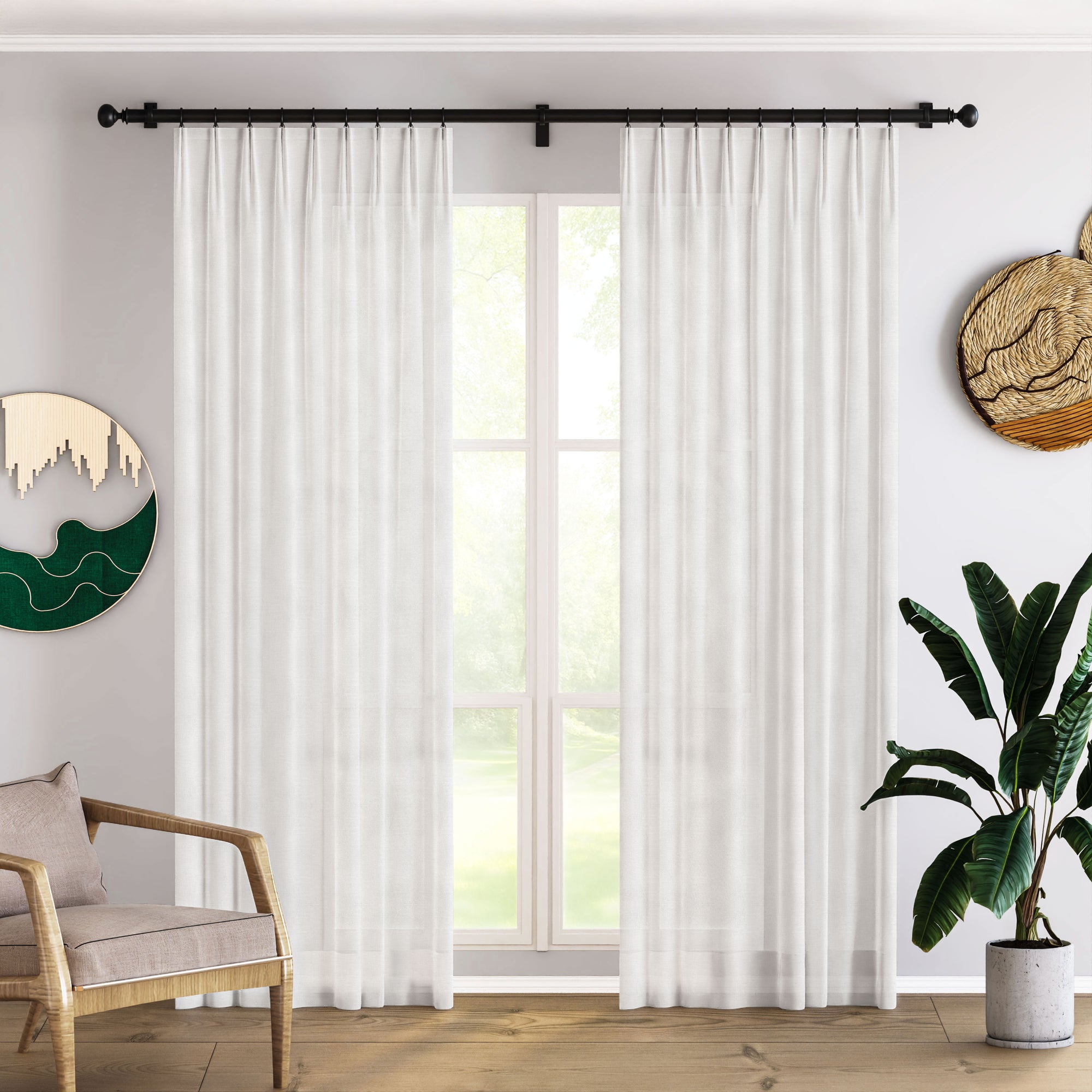Timberwolf Semi Sheer Curtains