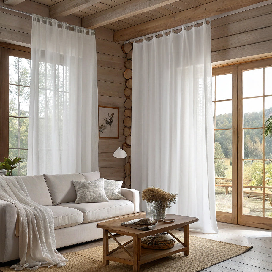 Timberwolf Semi Sheer Curtains