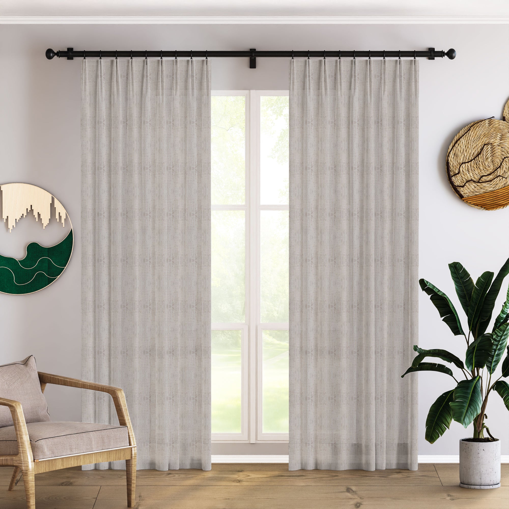 Cotton Seed Semi Sheer Curtains