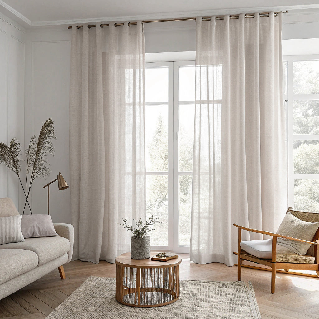 Cotton Seed Semi Sheer Curtains