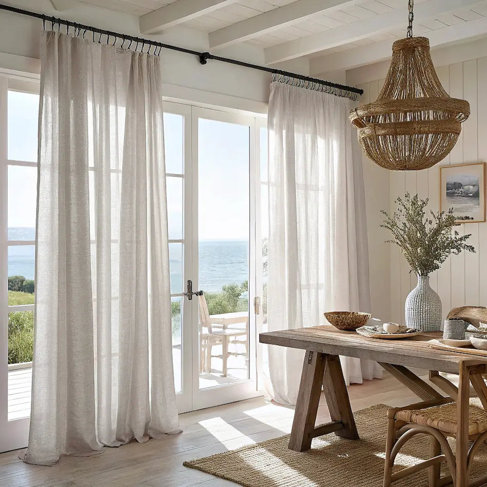 Cotton Seed Semi Sheer Curtains