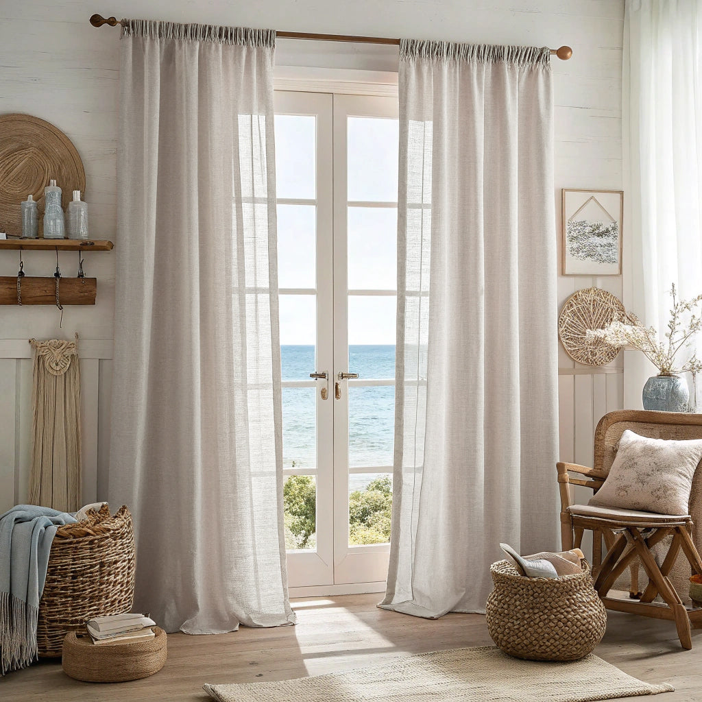 Cotton Seed Semi Sheer Curtains
