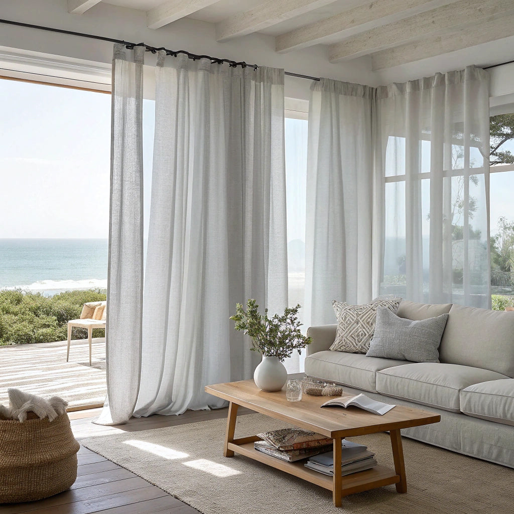 Grey Semi Sheer Curtains