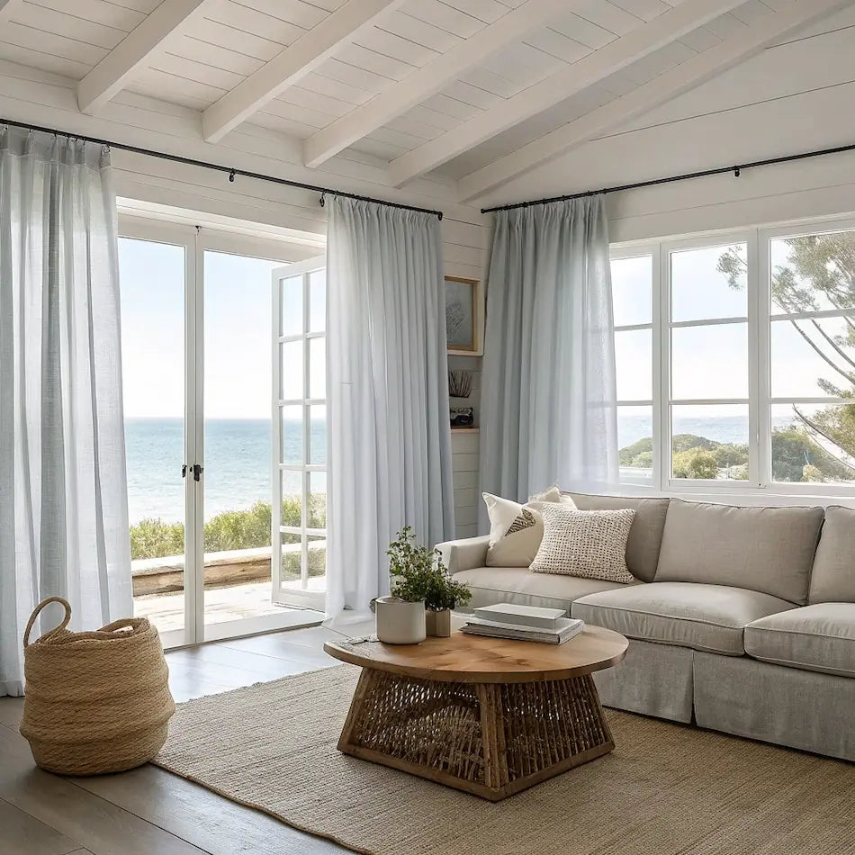 Grey Semi Sheer Curtains last image