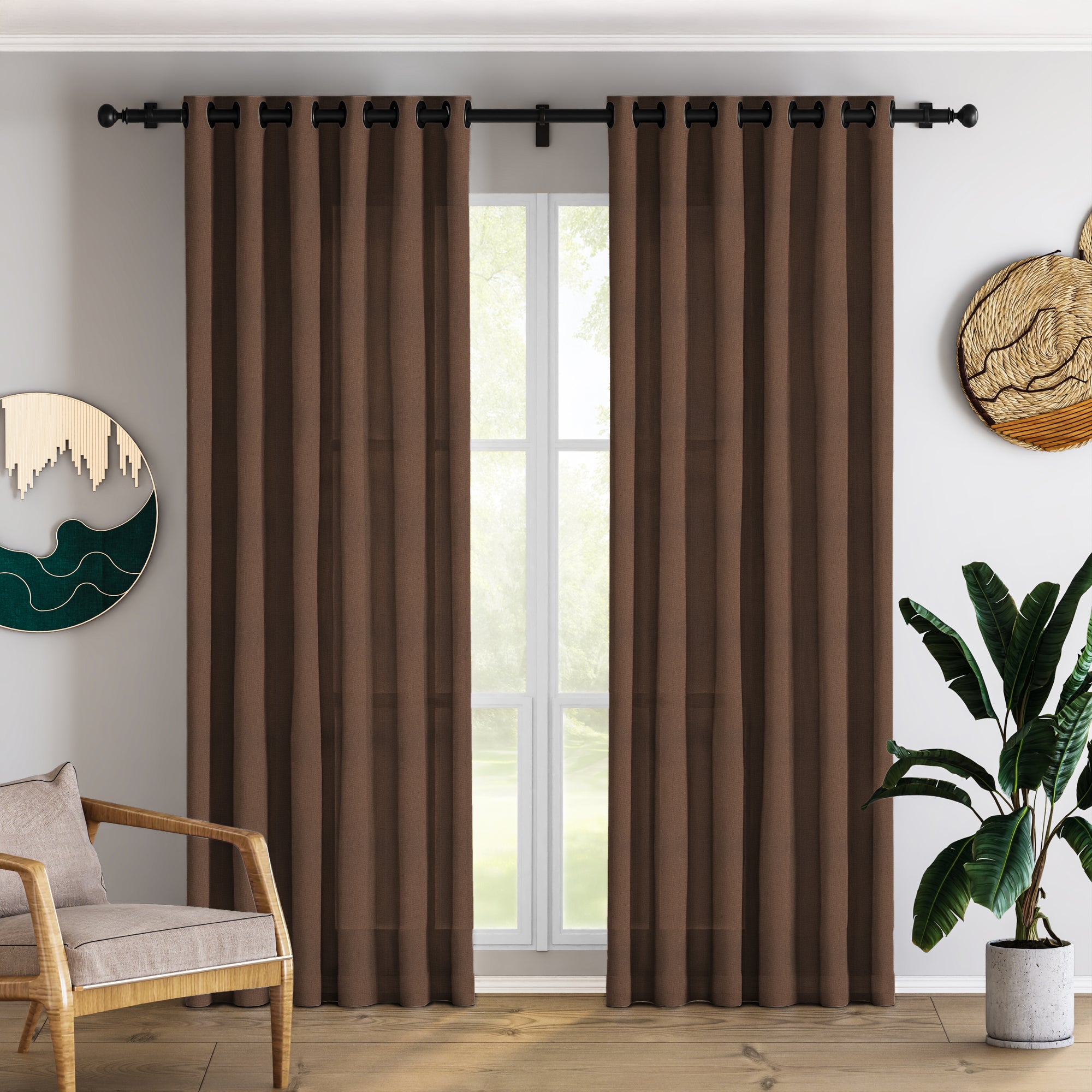 Taupe Linen Curtains