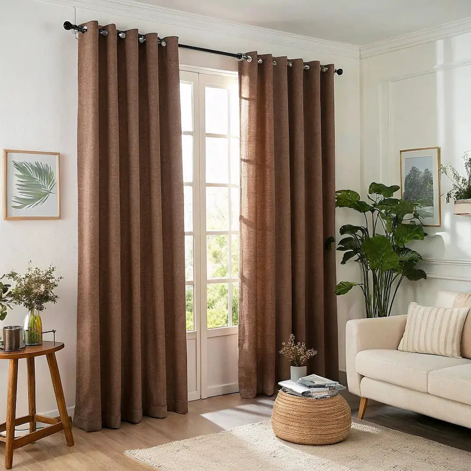 Taupe Linen Curtains