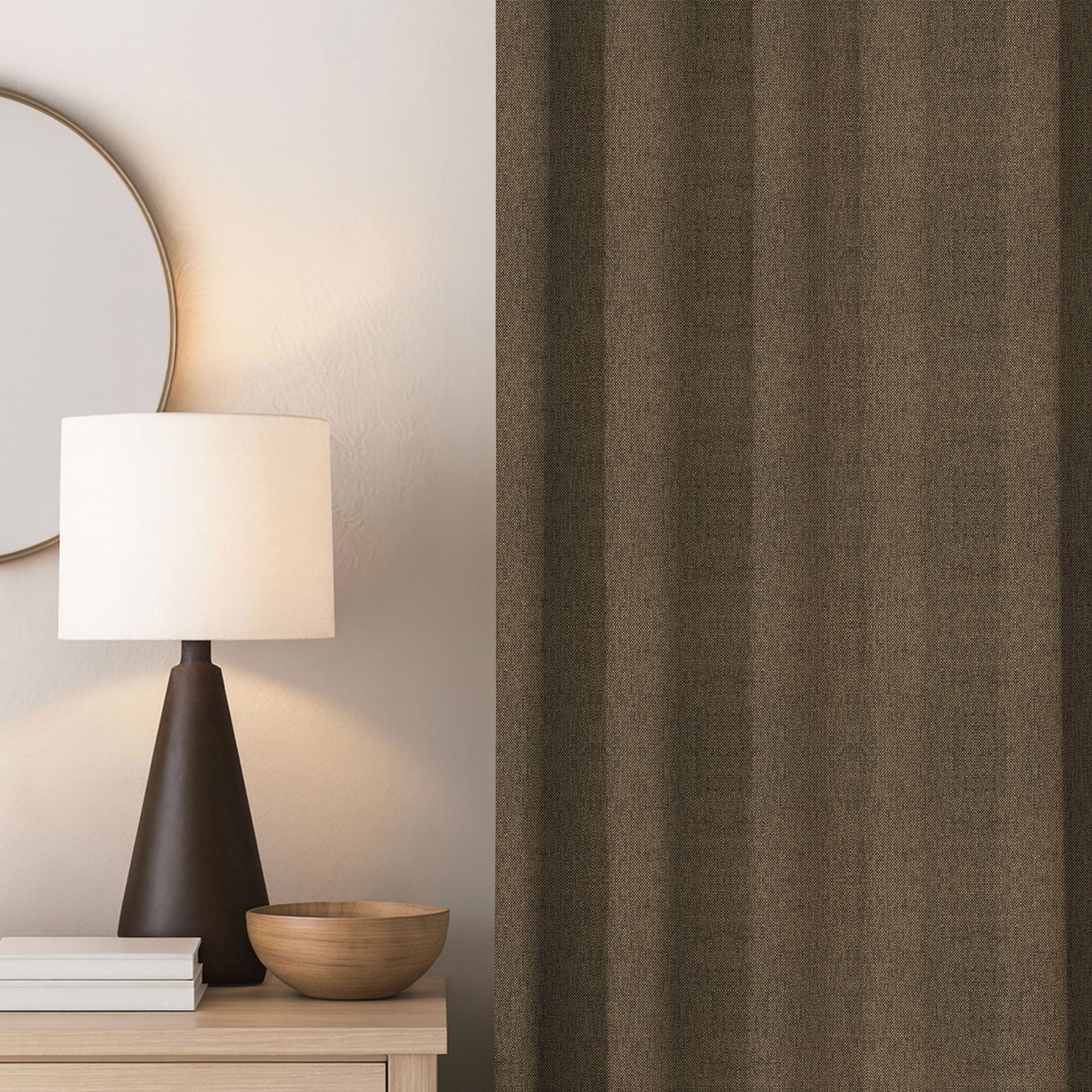 Khaki Linen Curtains