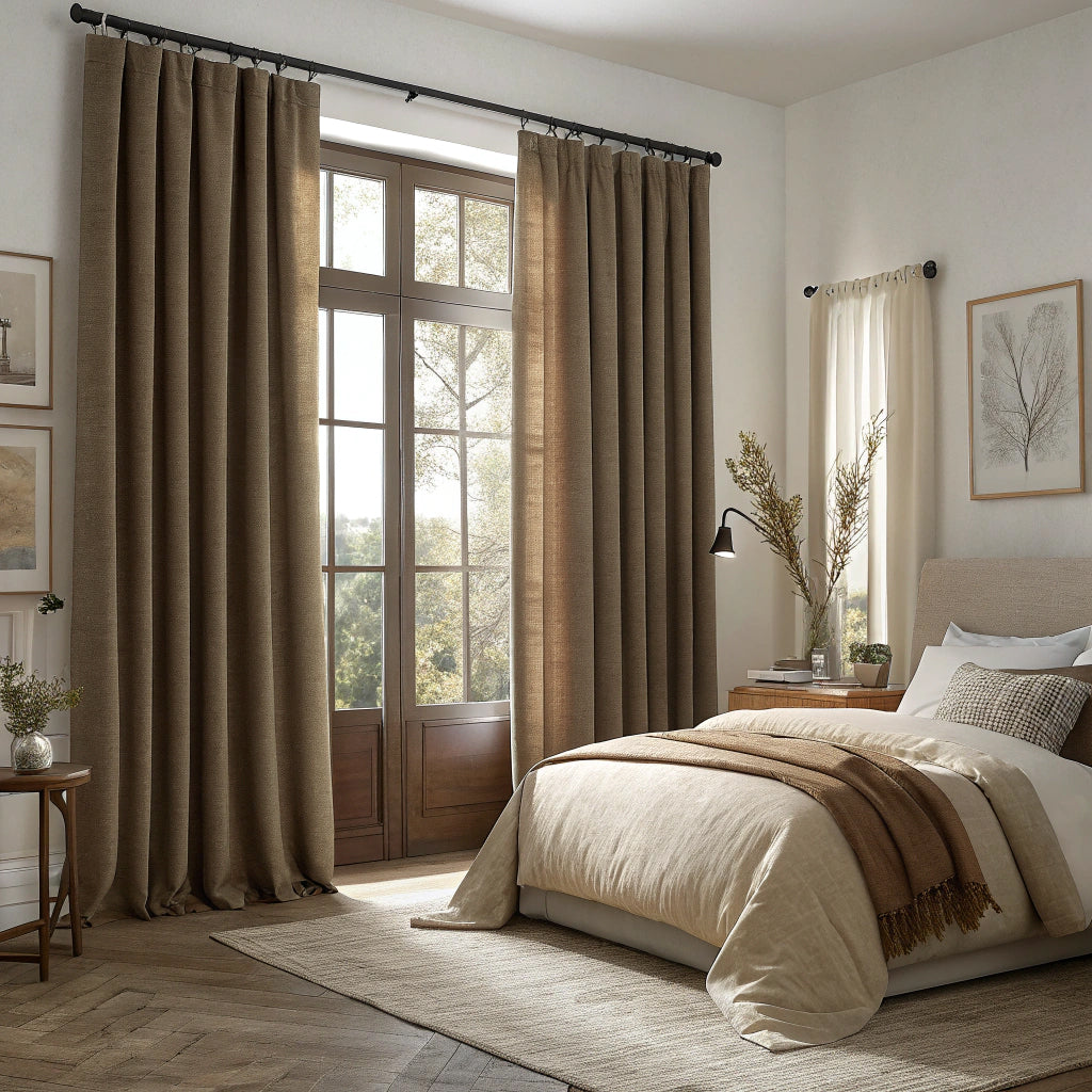 Khaki Linen Curtains