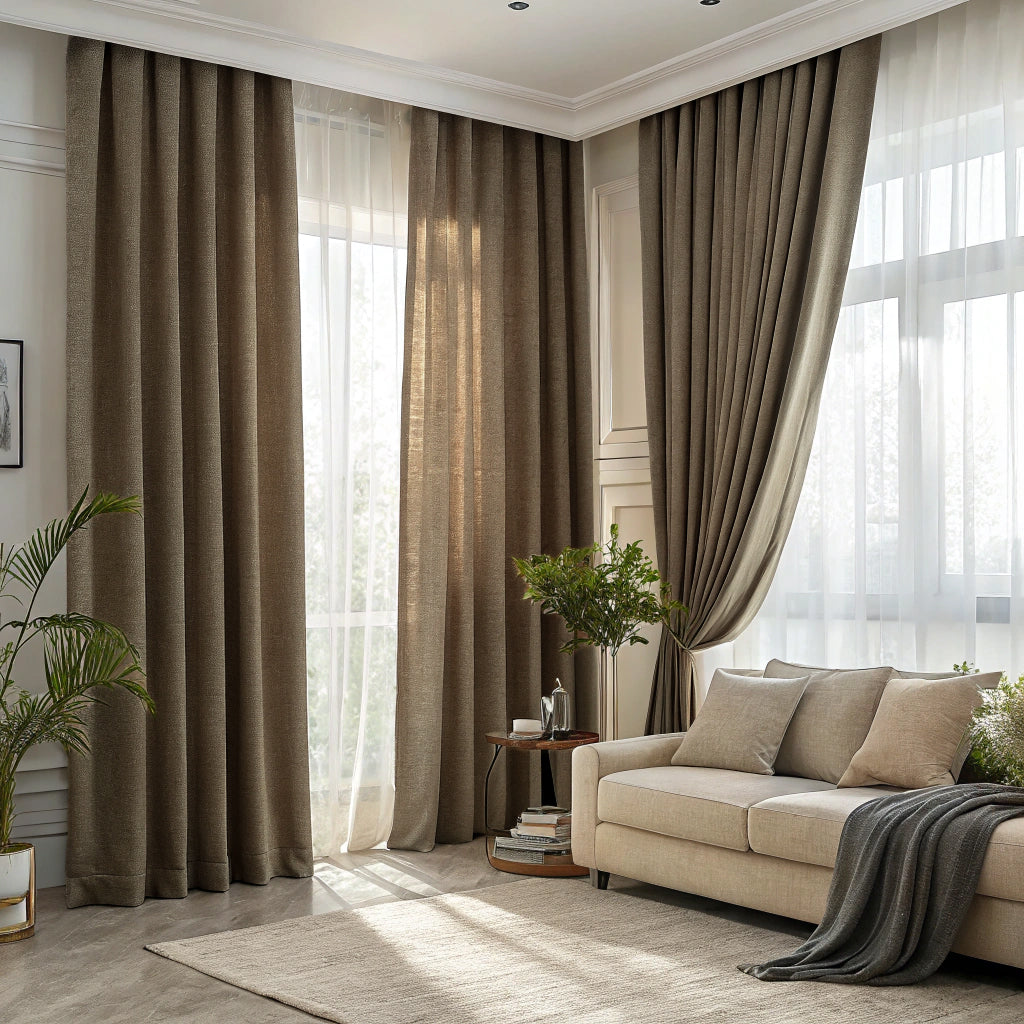 Khaki Linen Curtains