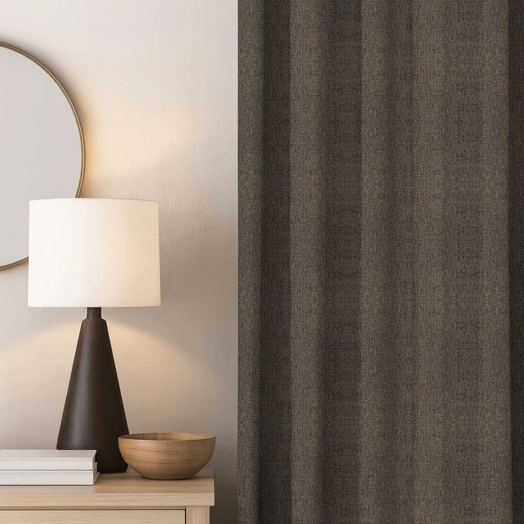 Brown Linen Curtains