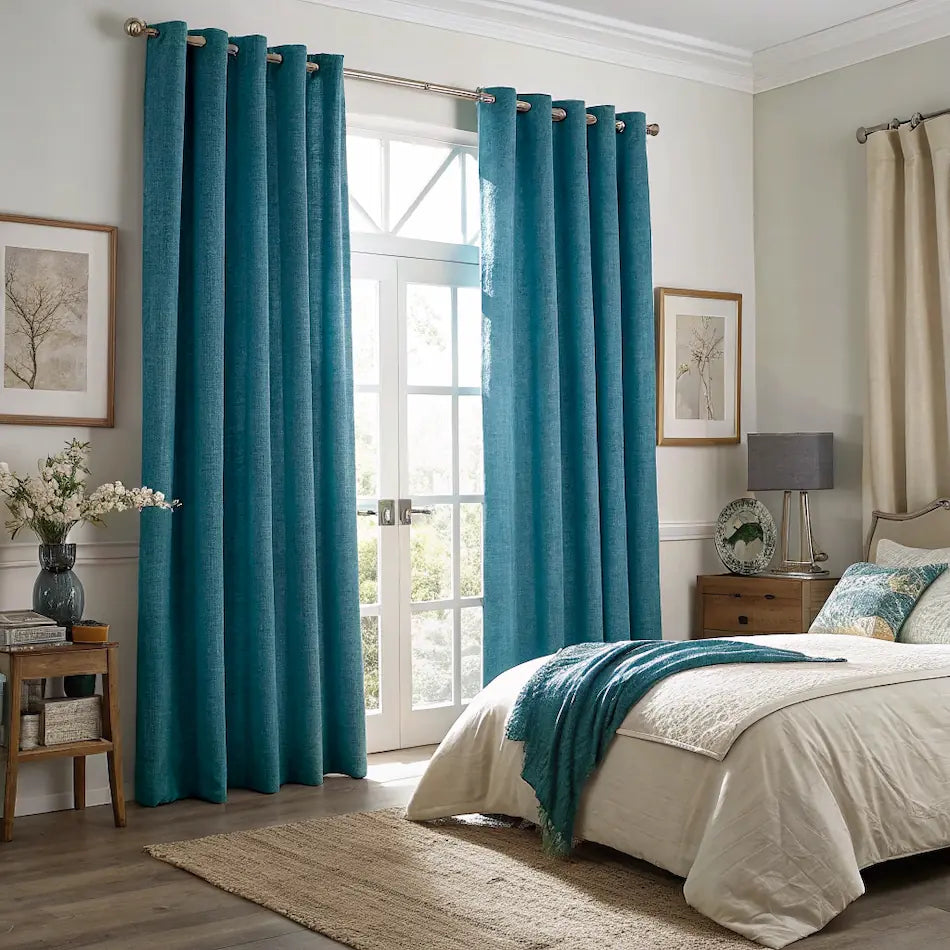 Blue Linen Curtains
