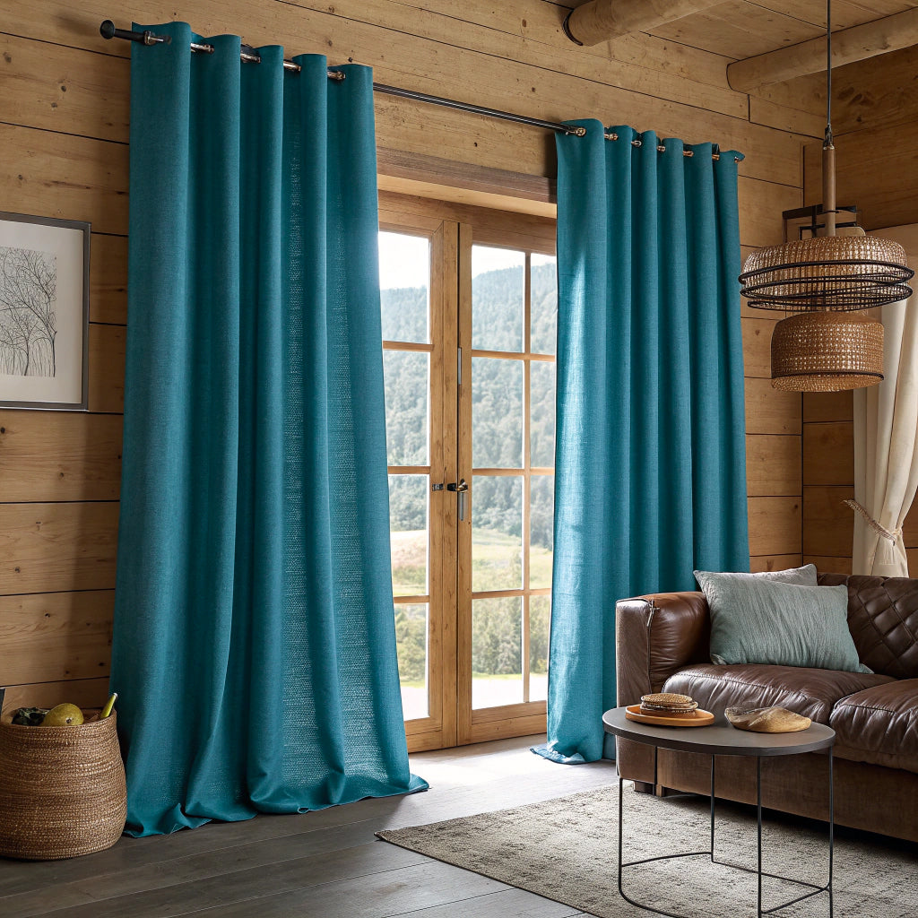 Blue Linen Curtains