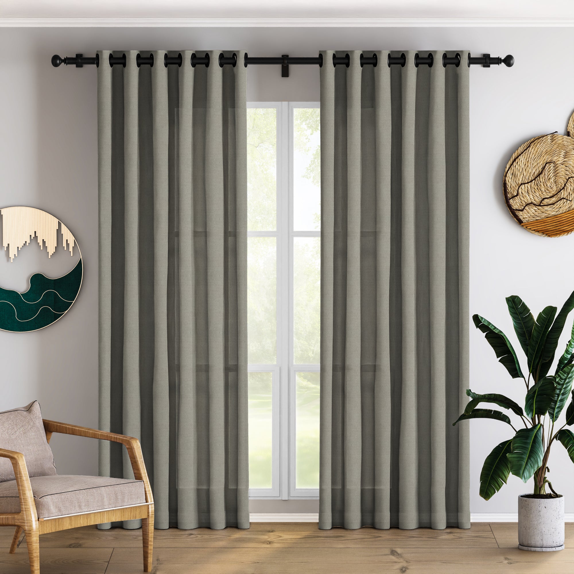 Pale Gray Linen Curtains