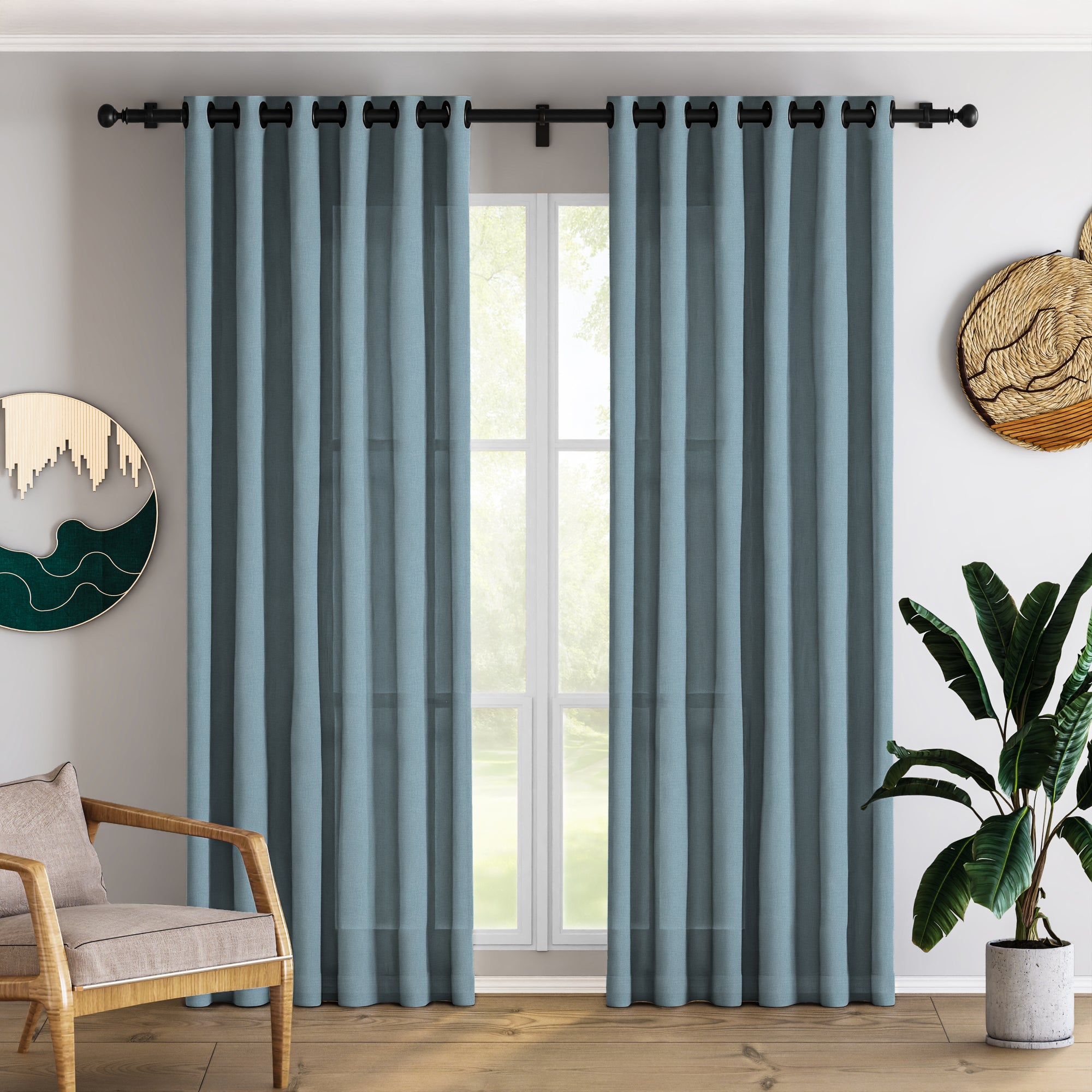 Periwinkle Linen Curtains