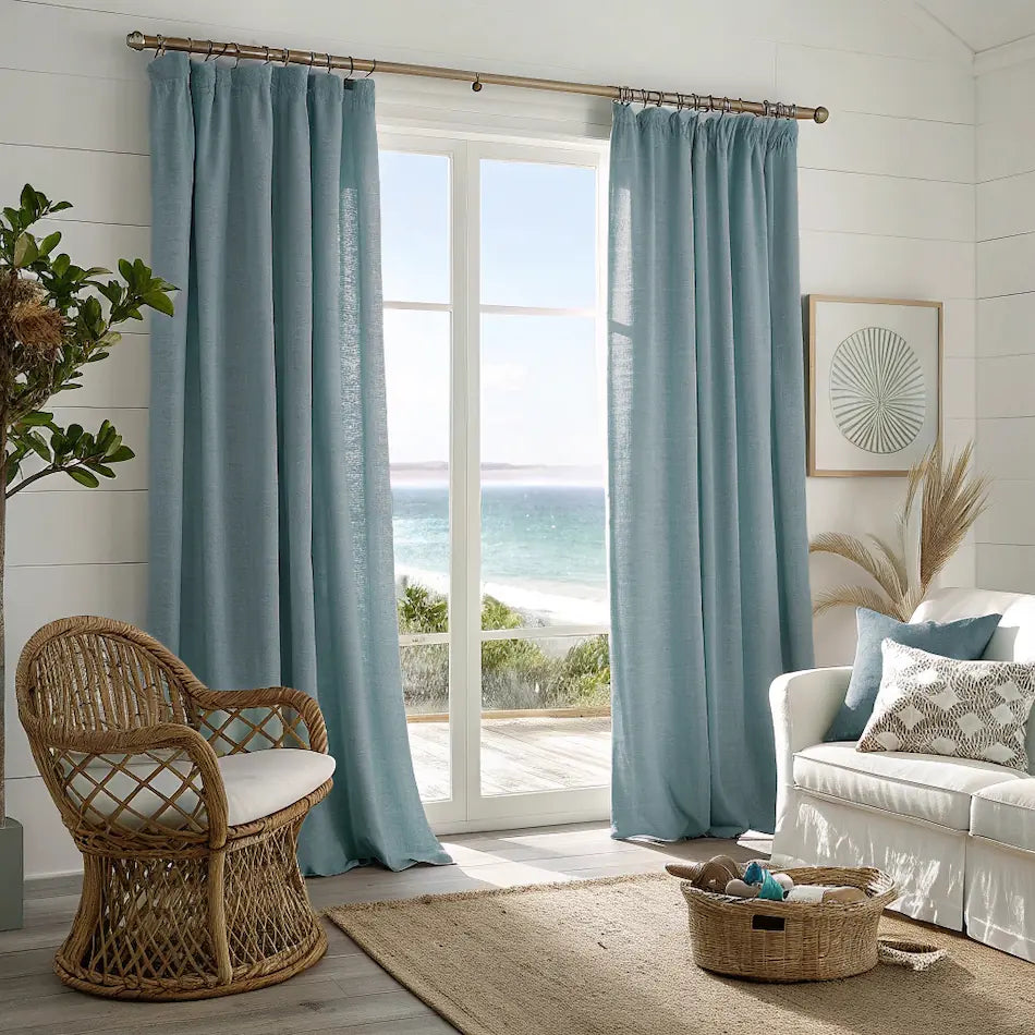 Periwinkle Linen Curtains