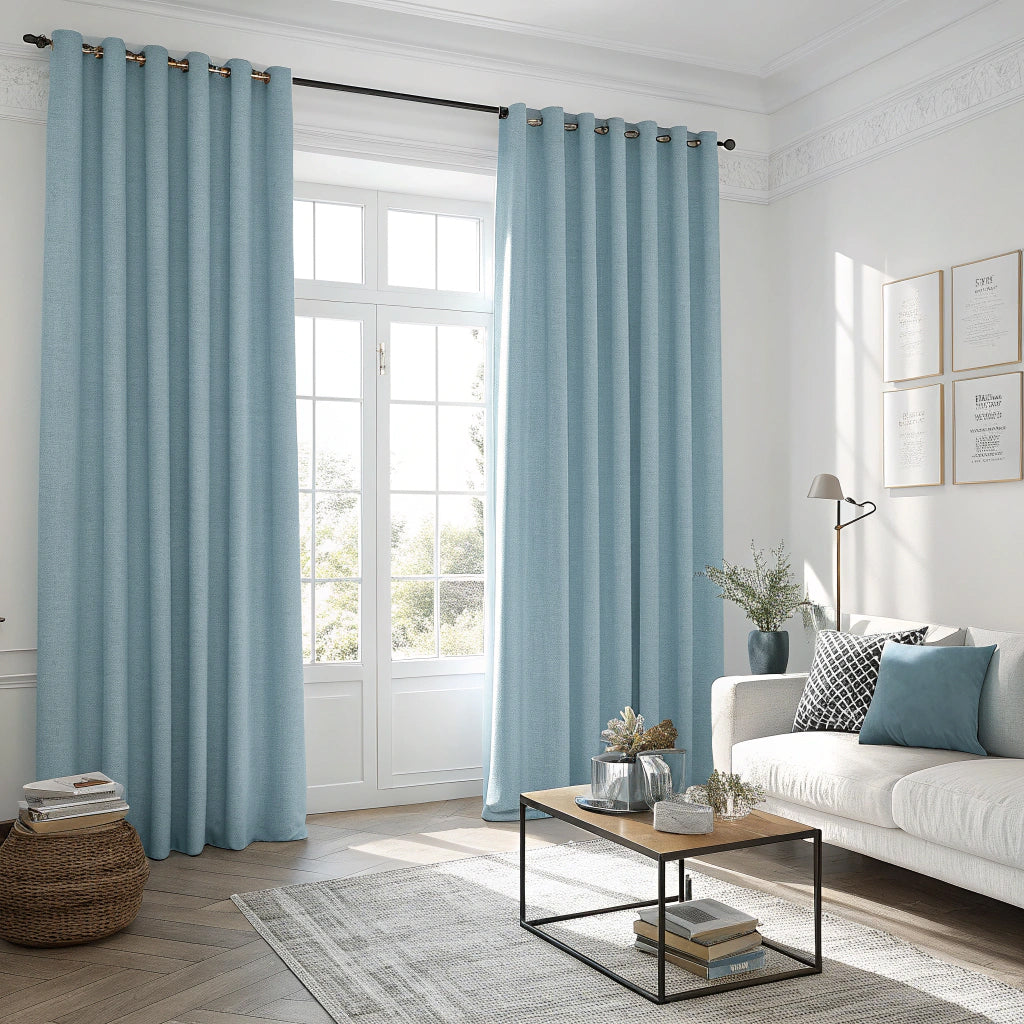 Periwinkle Linen Curtains