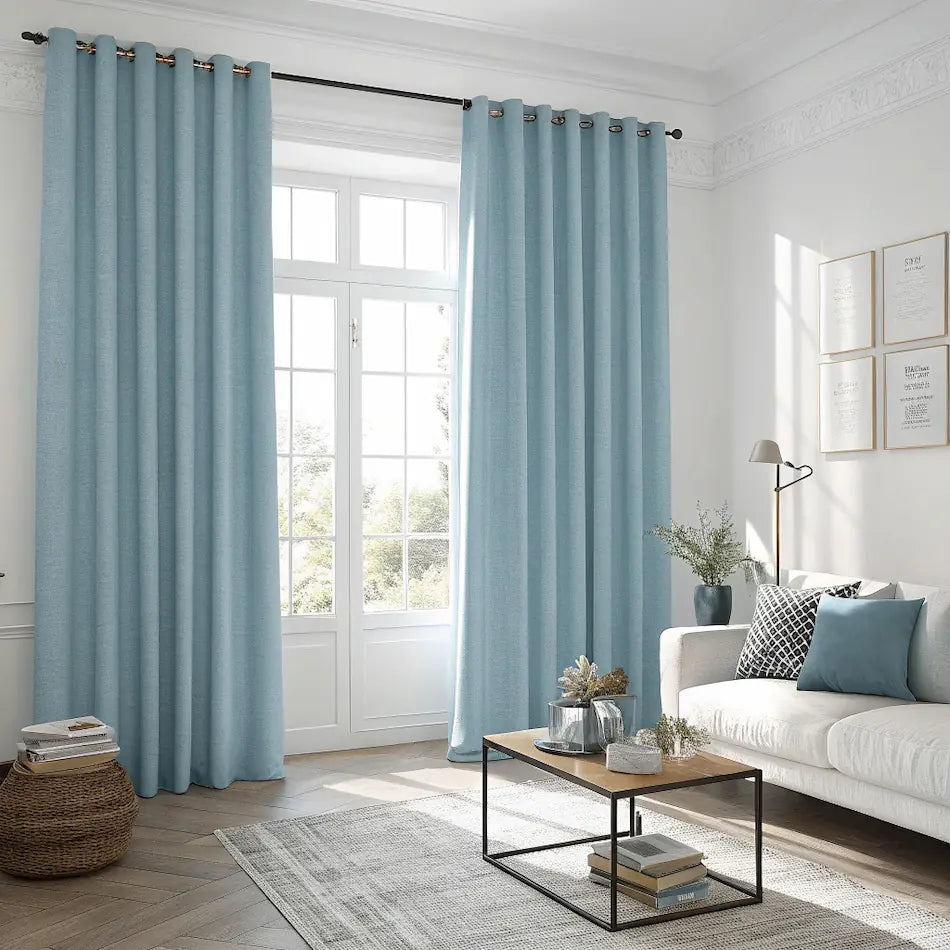 Periwinkle Linen Curtains