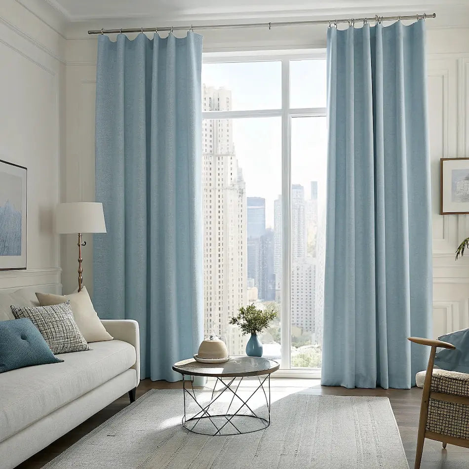 Periwinkle Linen Curtains last image