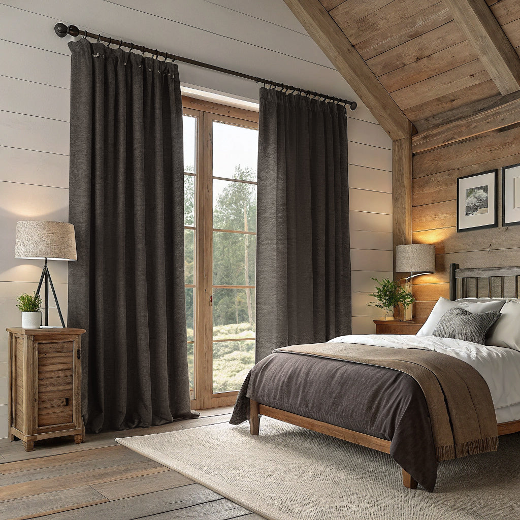 Charcoal Linen Curtains