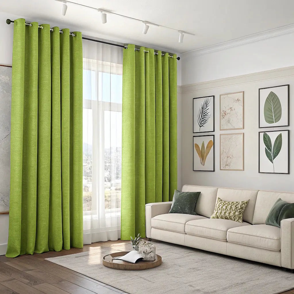 Green Linen Curtains