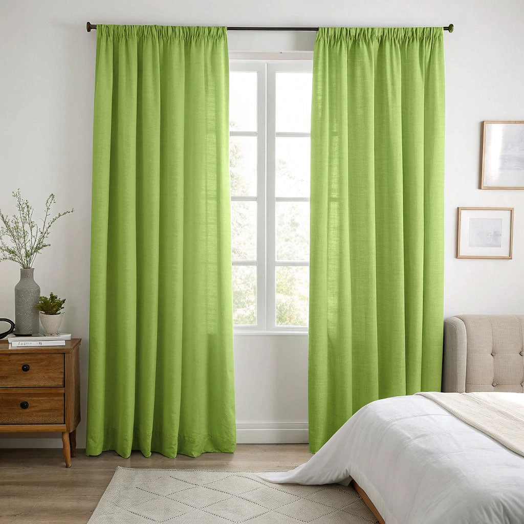 Green Linen Curtains