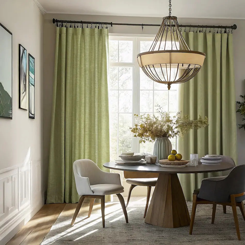 Chartreuse Linen Curtains