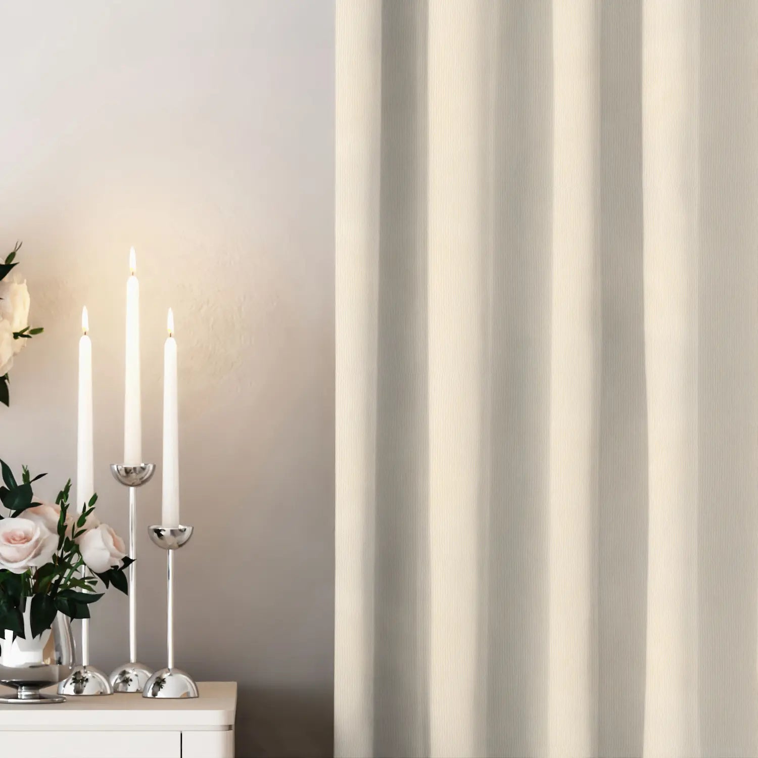 Cream Velvet Curtain