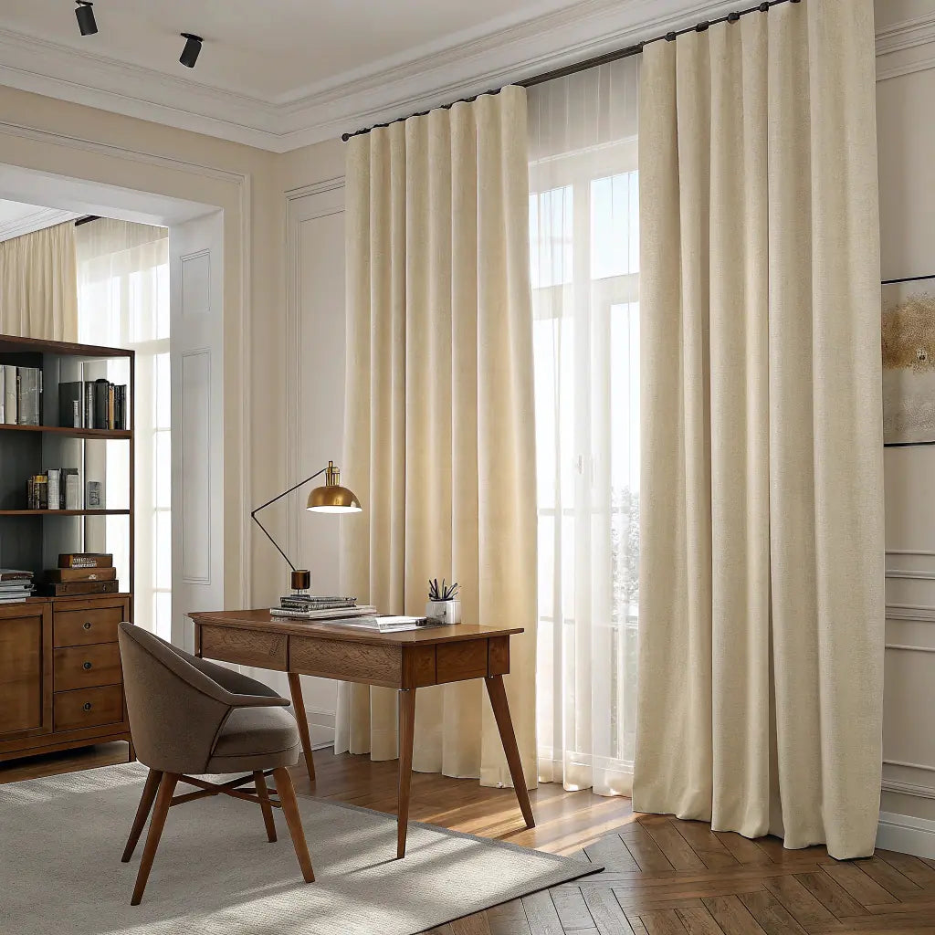 Cream Velvet Curtain last image