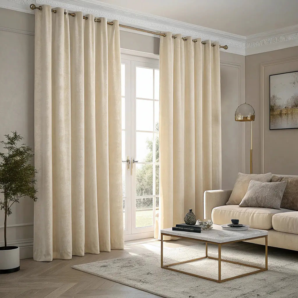 Cream Velvet Curtain