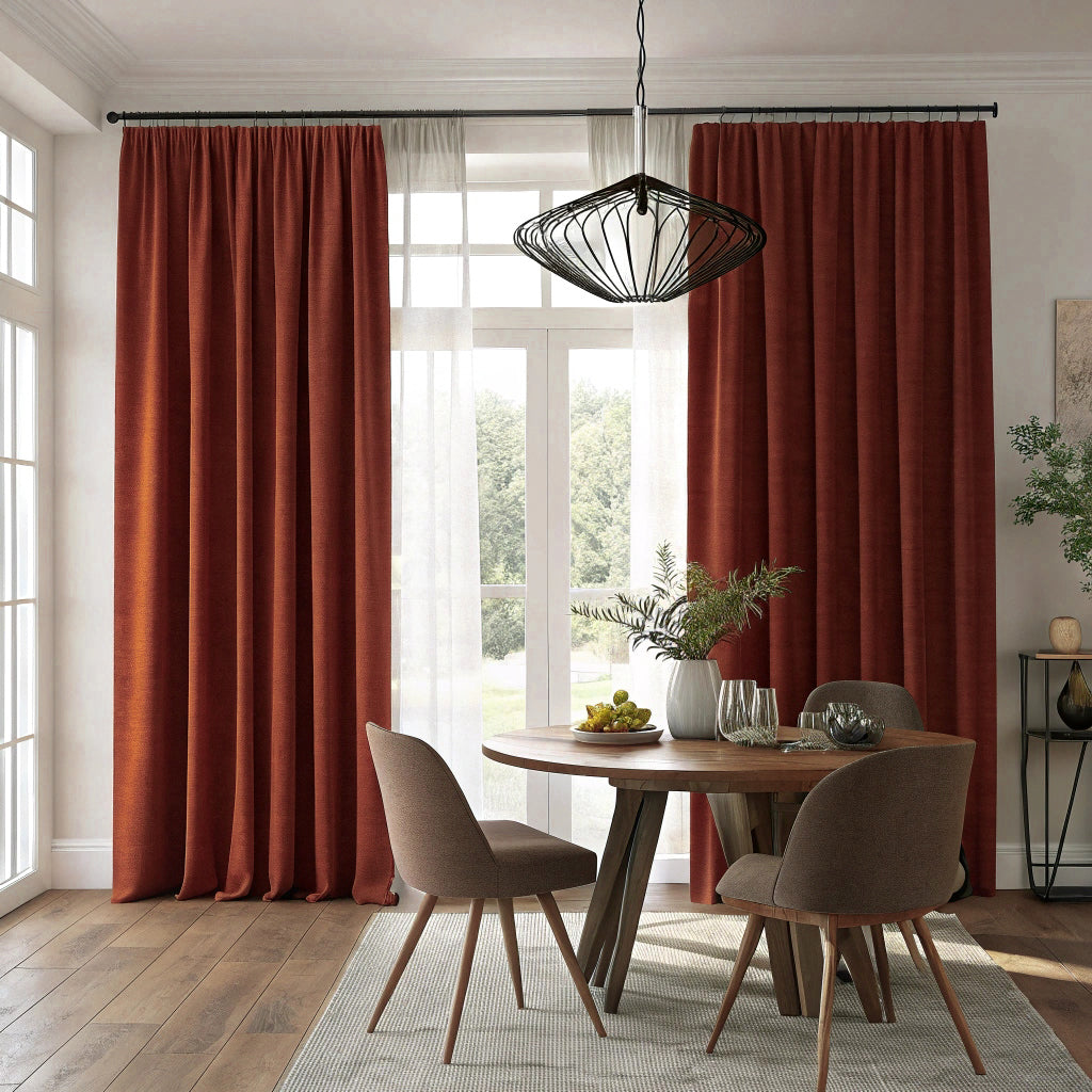 Mahogany Velvet Curtain