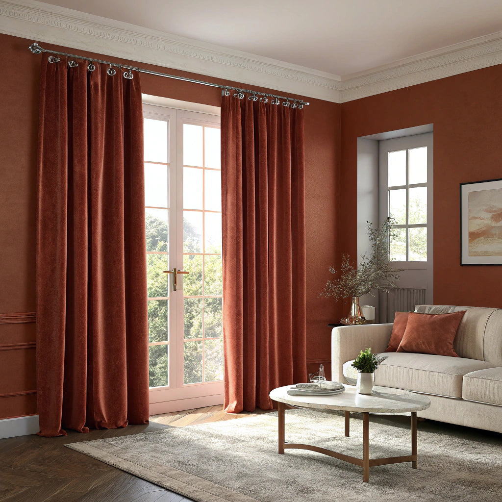 Mahogany Velvet Curtain