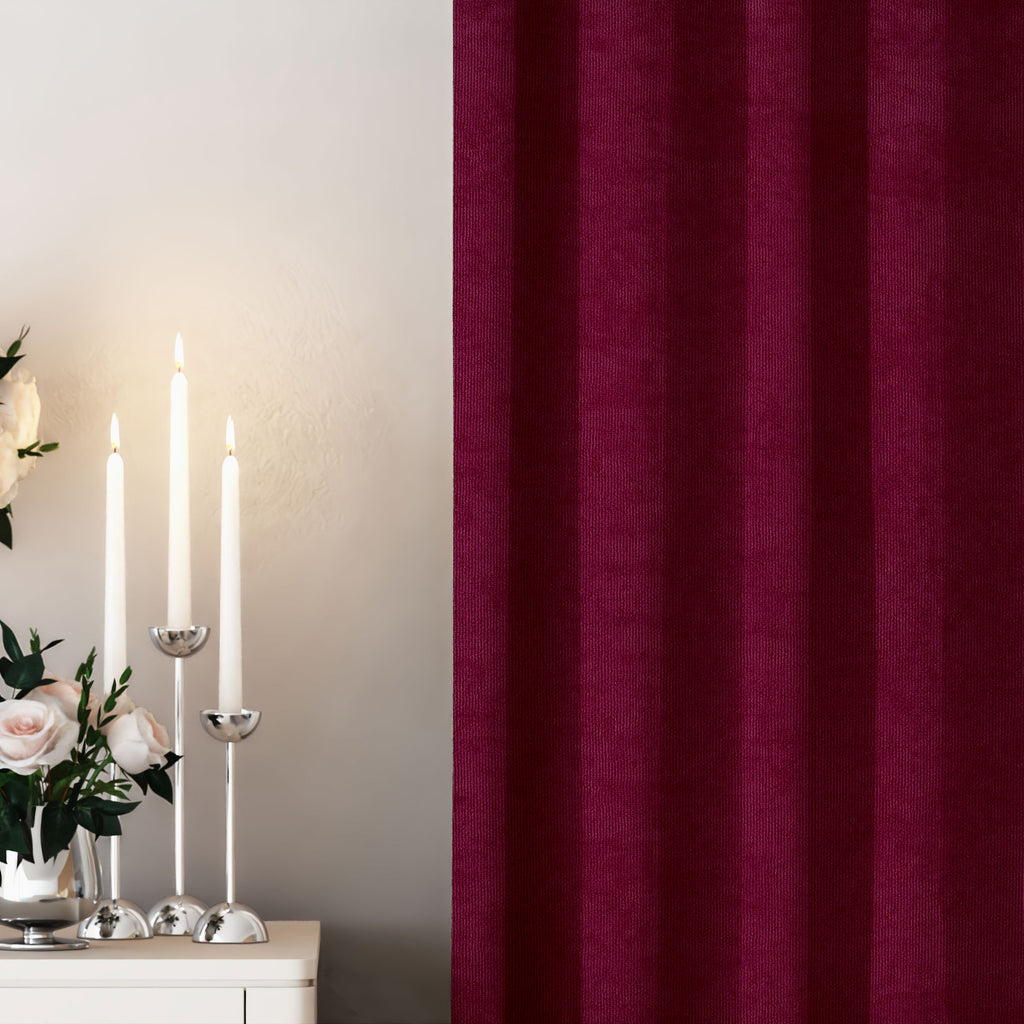 Wine Velvet Curtain