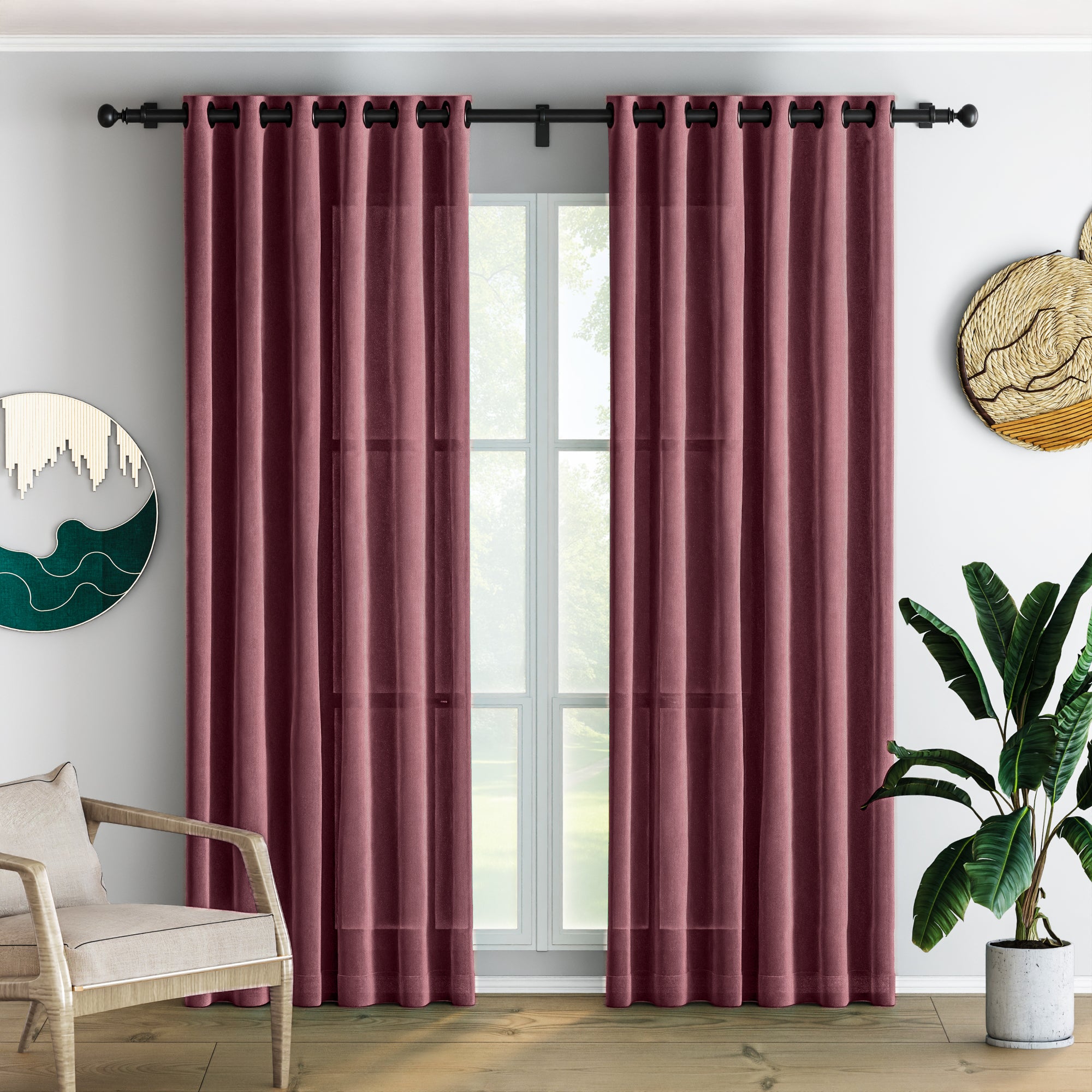 Rose Taupe Velvet Curtains