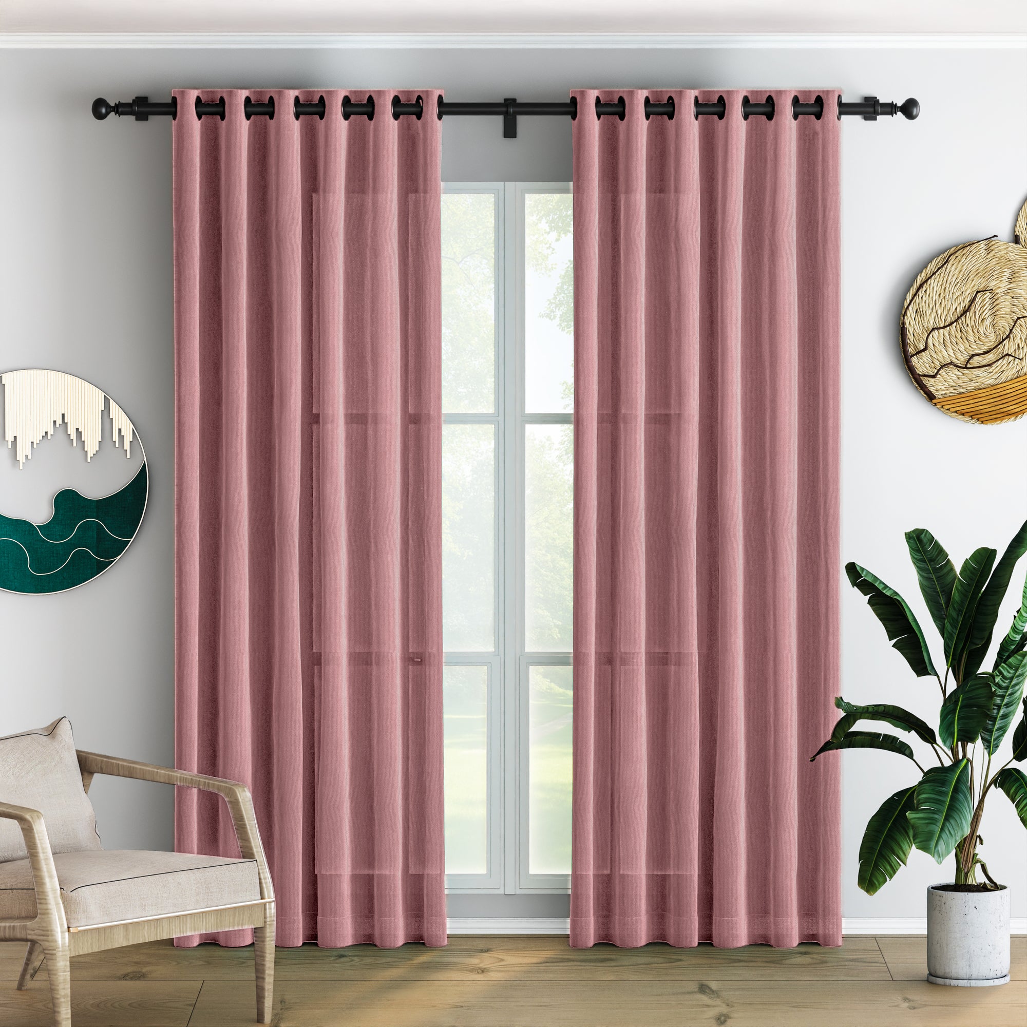 Rose Velvet Curtains
