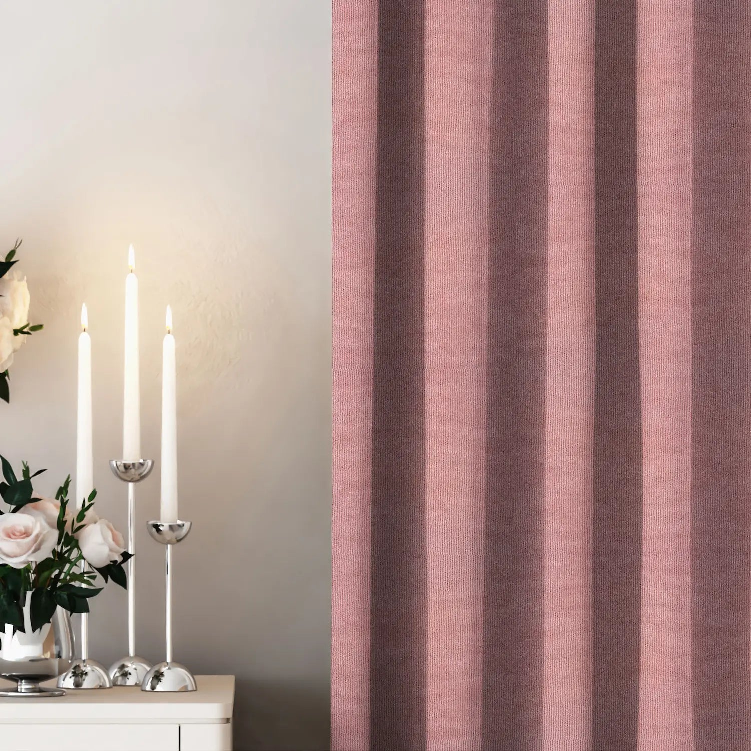 Rose Velvet Curtains