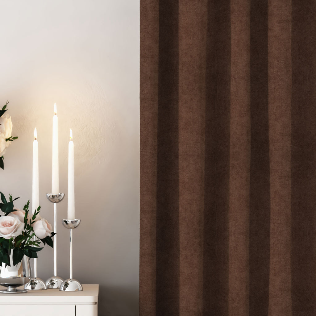Chocolate Velvet Curtain