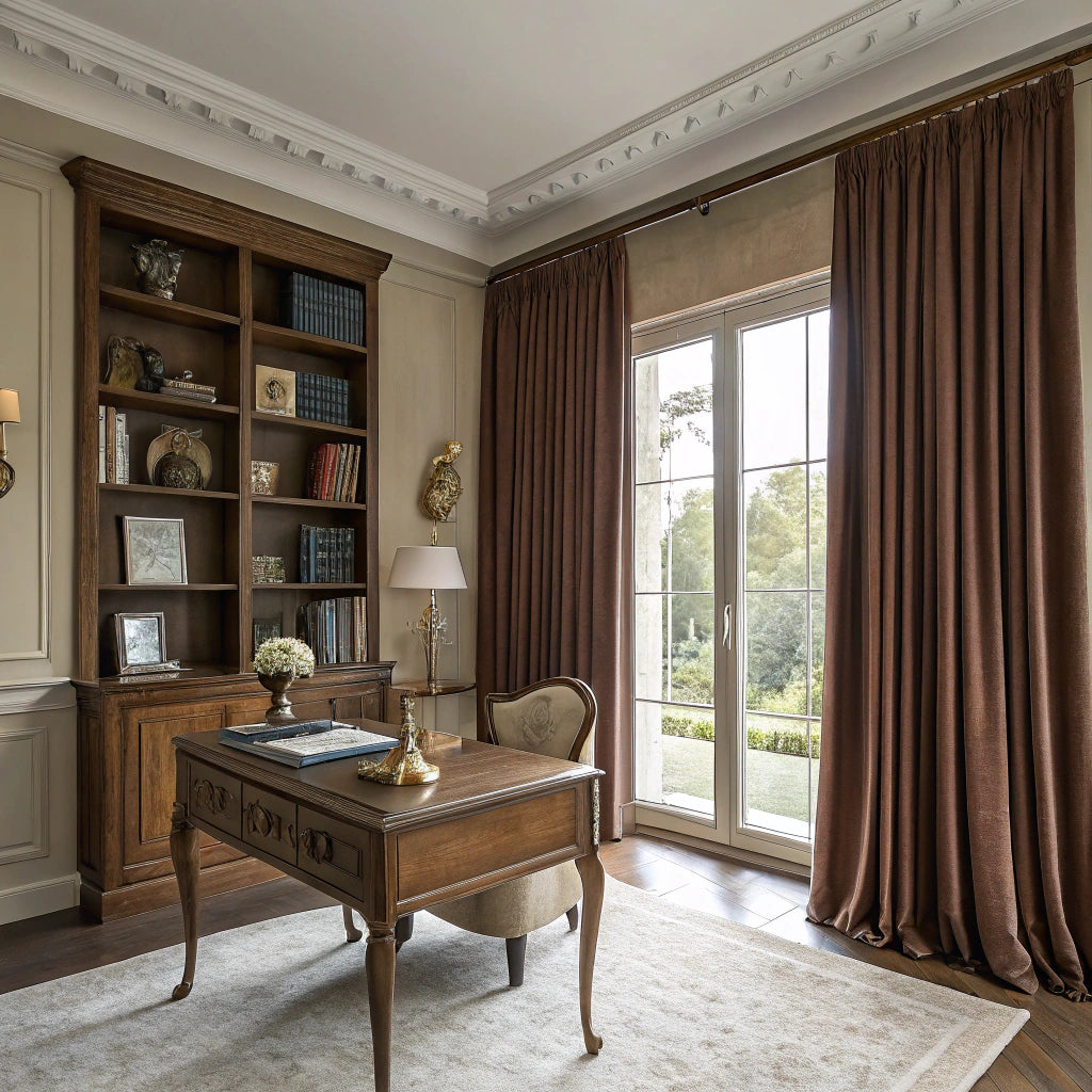 Chocolate Velvet Curtain