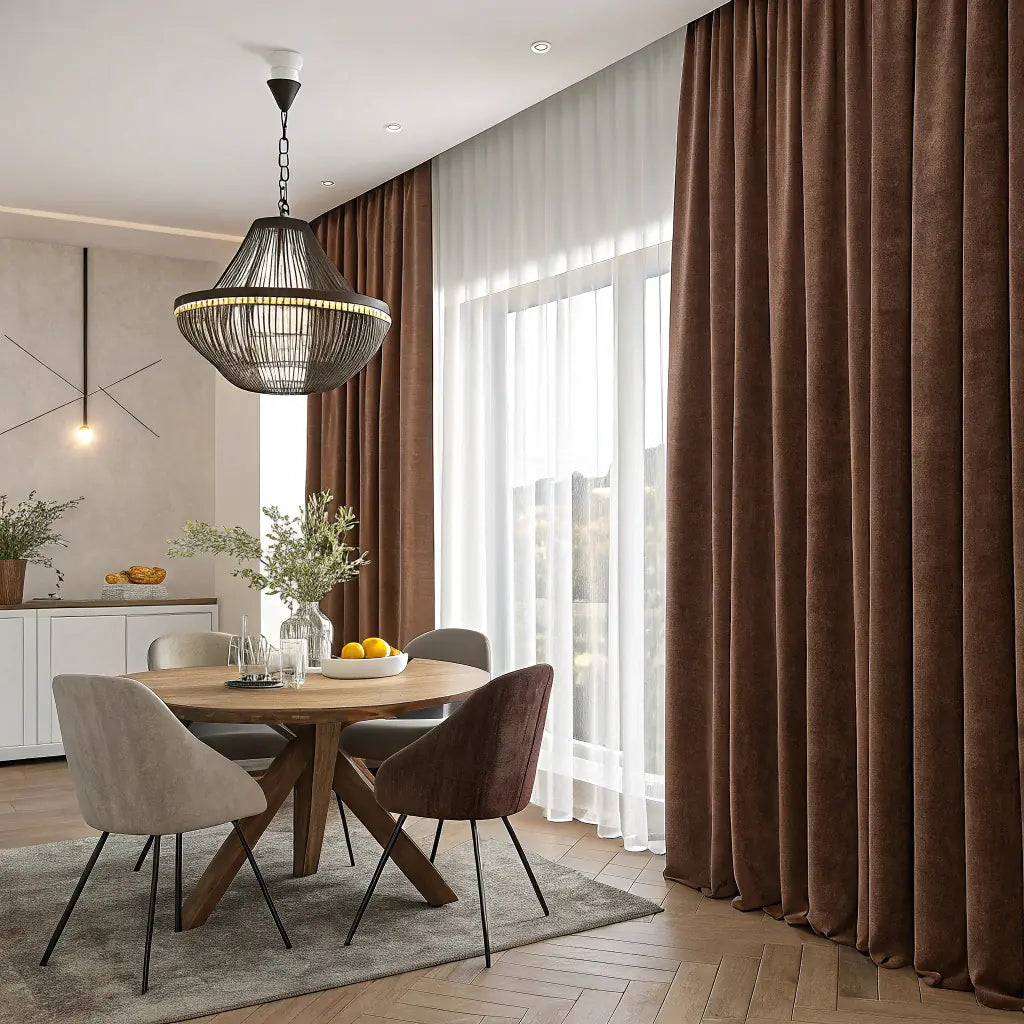 Chocolate Velvet Curtain