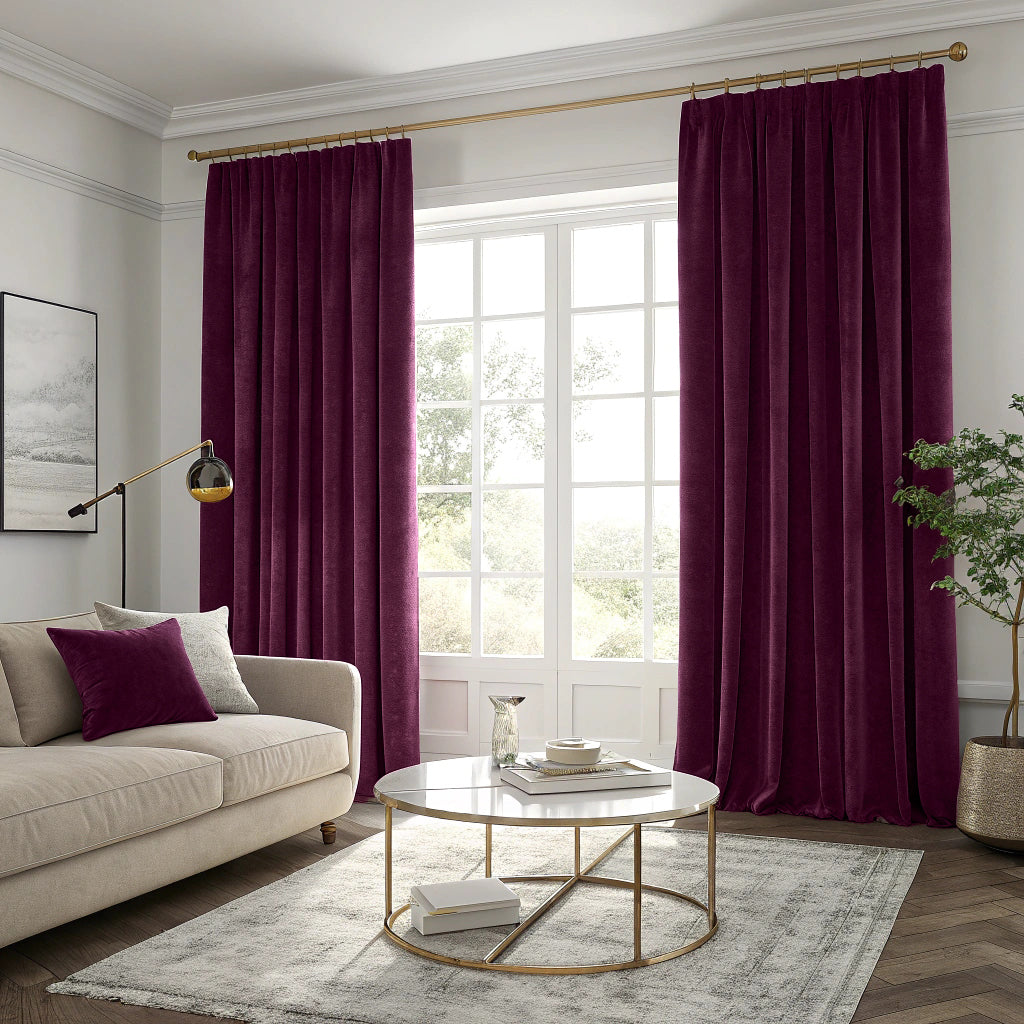 Plum Velvet Curtain