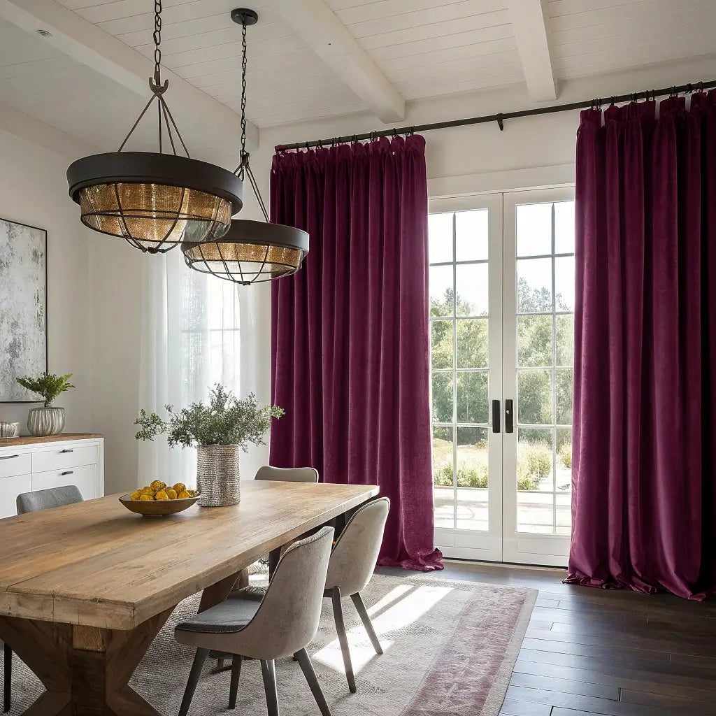 Plum Velvet Curtain