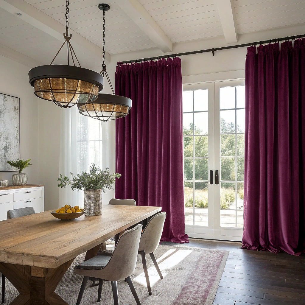 Plum Velvet Curtain