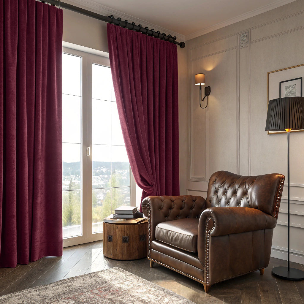 Burgundy Velvet Curtain